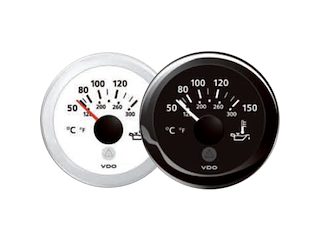 INDIC. TEMPERATURA N.  ACQUA, 120°C / 250°F, 12V Indicatore 52 mm d.s. °C / °F