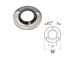 BASE INOX A SALDARE 900 0 MM25 Base a saldare tonda 90° Inox