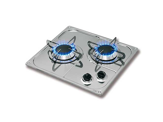PIANO COTTURA CAN 2 FUOCHI Fornello inox 2 fuochi incasso
