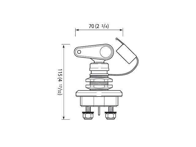 STACCABATTERIE 100A NERO Staccabatterie Quick-S10N-100A
