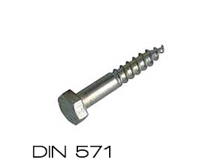 DIN 571 6X40 Vite a legno testa esagonale