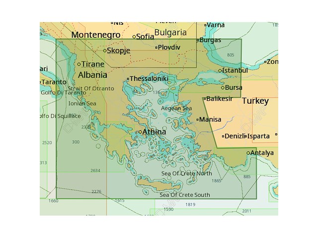 C-MAP Cartografia MAX-N+ EM-Y128.47 AEGEAN SEA AND SEA OF MARMARA