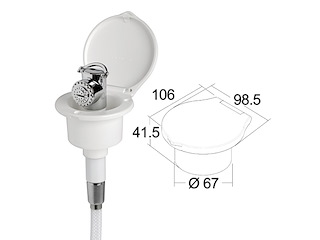 DOCCETTA ELEGANT IN PIANO MT.2,5 Doccetta Elegant con tubo 2,5m