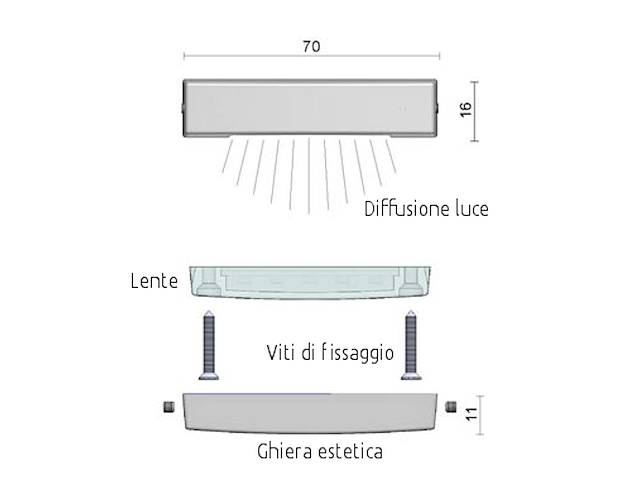 LUCE DI CORTESIA ANDROMEDA 10-30V LED BIANCO 3200 Luci di ambient Andromeda-1