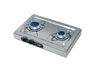 PIANO COTTURA Fornello inox 2 fuochi