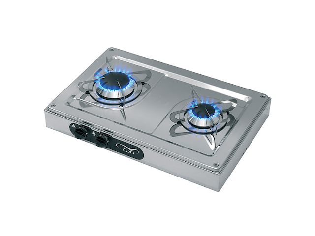 PIANO COTTURA Fornello inox 2 fuochi