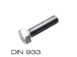 DIN 933 10X30 Viti testa esagonale filettata