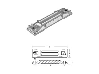 PLACCA ALLUMINIO F.B. HONDA Placche 40/50 HP