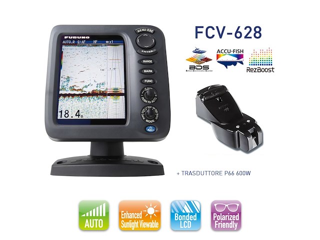 FURUNO FCV 628 ECOSCANDAGLIO / FISH FINDER - DISPLAY DA 5.7 LCD CON TRASDUTTORE P66 600W
