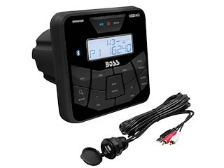 Boss Marine MGR450B Stereo nautico quadrato con Cavo Usb/Aux Universale MUSB35