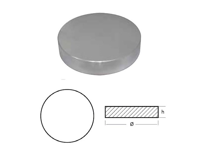 DISCO IN ZINCO - Ø60 - H 20 Disco non forato