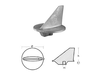 PINNA CORTA MERCURY 50 HP 7/16 UNC Pinna Mercury 50 HP