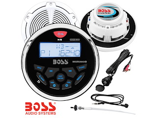 Stereo Boss MGR350B - Casse MR752 da 7.5 400Watts - Antenna FM MRANT12W - Cavo USB
