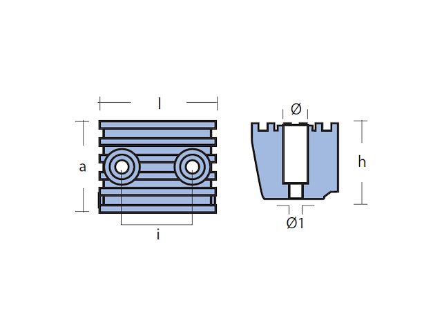 CUBO PER MOTORI V.P. SERIE DPX AL Cubo per motori DPX