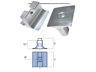PIASTRA PER MOTORE YAMAHA Piastrina Yamaha 300-350 HP