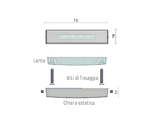 LUCE DI CORTESIA ANDROMEDA 10-30V LED BIANCO 3200 Luci di ambient Andromeda-3