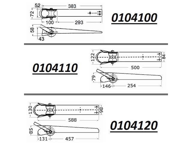 MUSONE DI PRUA IN ACCIAIO INOX SATINATO 500x84 MM Musone di prua inox 316 mod.1