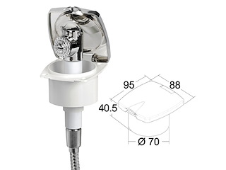 DOCCETTA NEW EDGE CROMATA MT.4 CON BOX DOCCIA COPERCHIO CROMATO Doccetta New Edge con tubo 4m